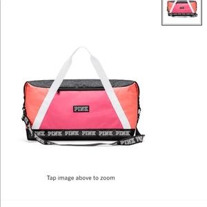 VS PINK WEEKENDER BAG BLACK LOGO NEW